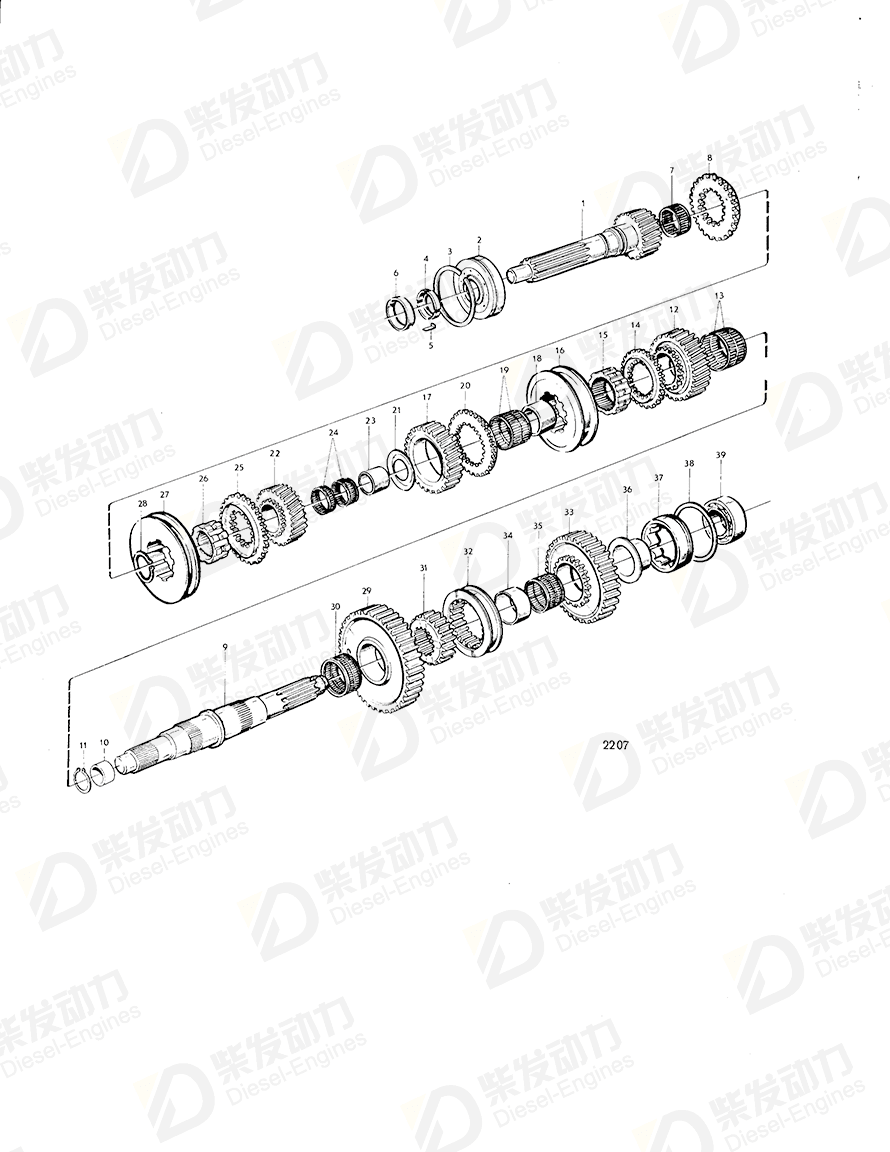 VOLVO Roller bearing 183233 Drawing